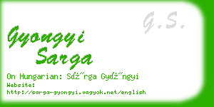 gyongyi sarga business card